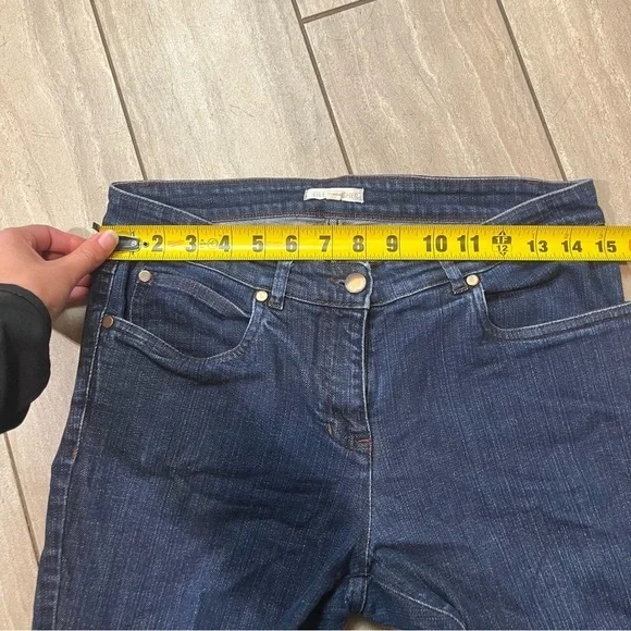 Eileen Fisher Womens Dark Wash Raw Hem Denim Jeans Size XS - Picture 5 of 7